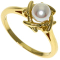 Kiss Around Ring 18K Yellow Gold with Pearl