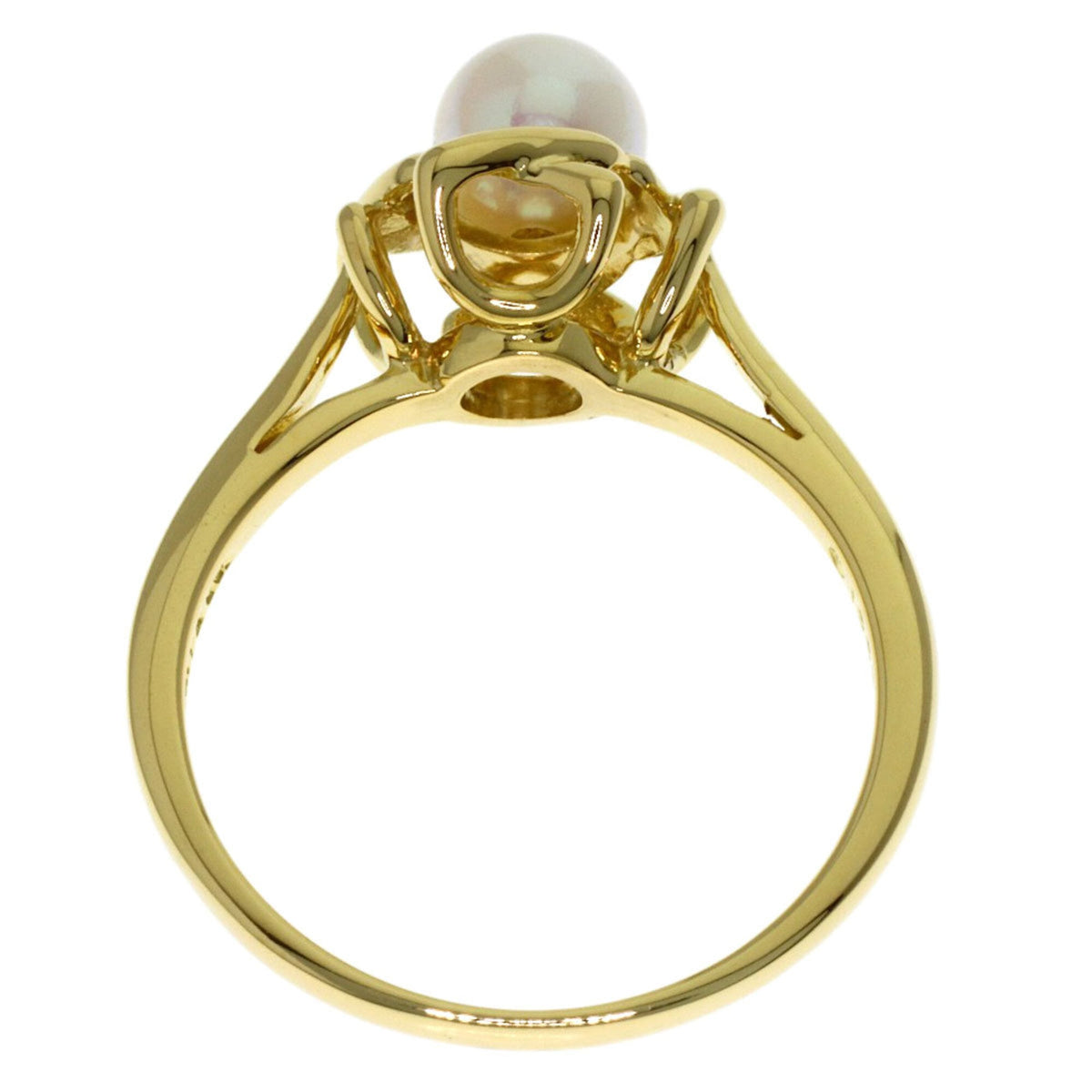 Kiss Around Ring 18K Yellow Gold with Pearl