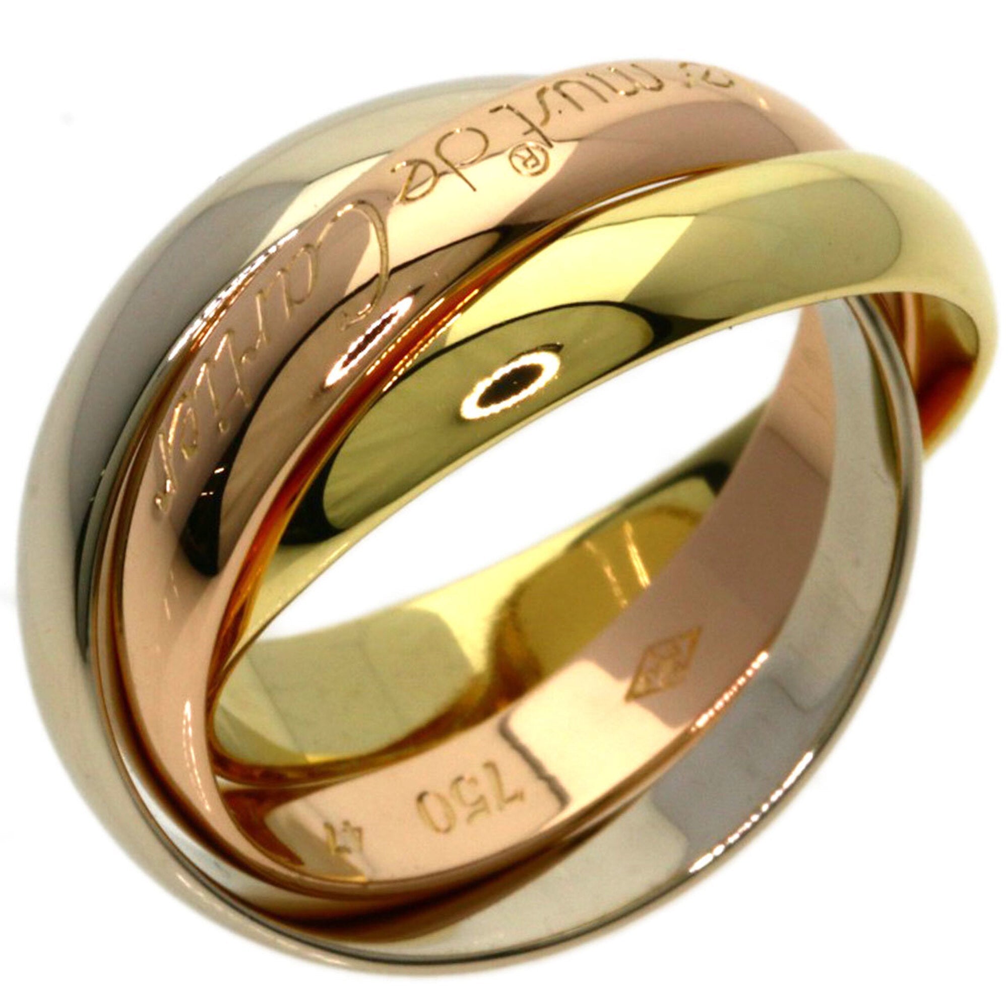Trinity Ring 18K Yellow Gold and 18K White Gold