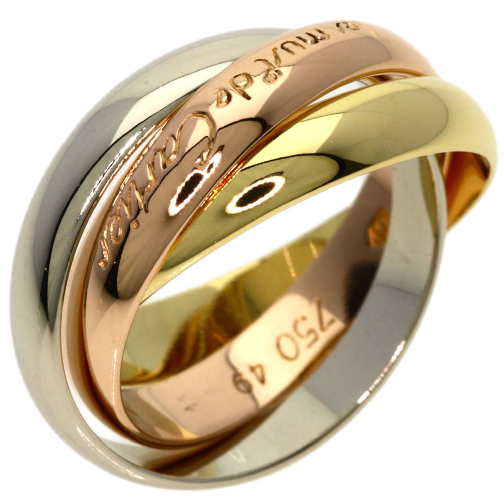 Trinity Ring 18K Yellow Gold and 18K White Gold