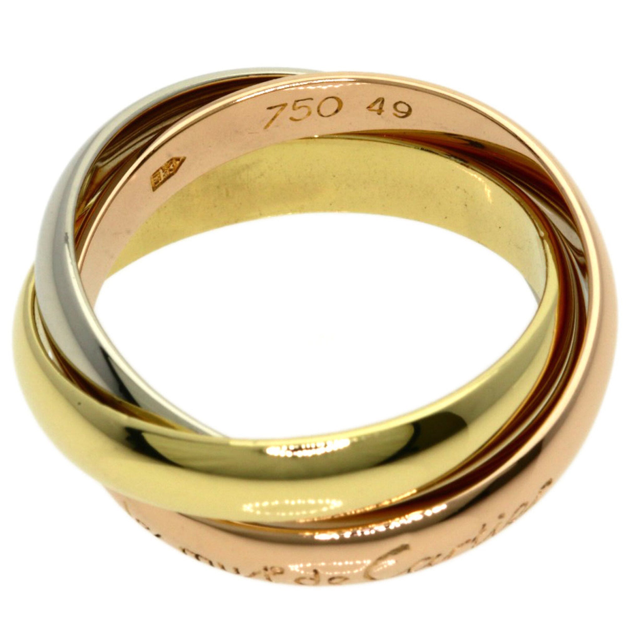 Trinity Ring 18K Yellow Gold and 18K White Gold