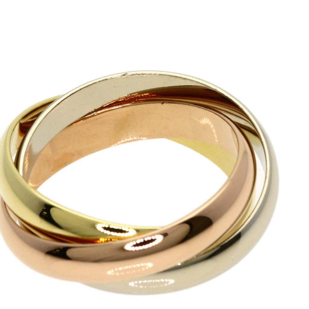 Vendome Louis Cartier Band Ring 18K Tricolor Gold