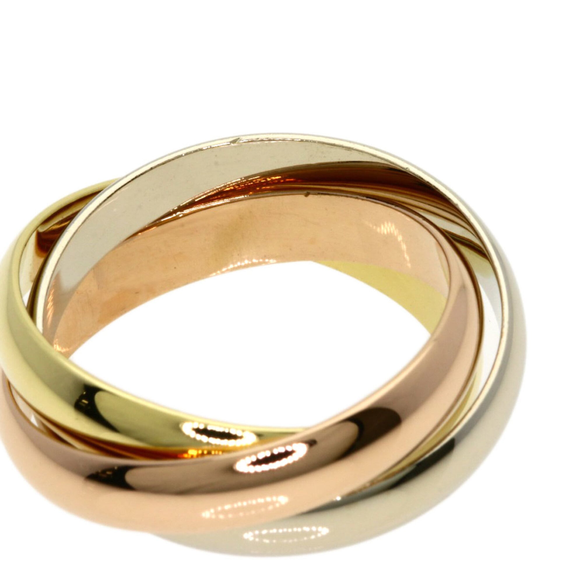 Vendome Louis Cartier Band Ring 18K Tricolor Gold