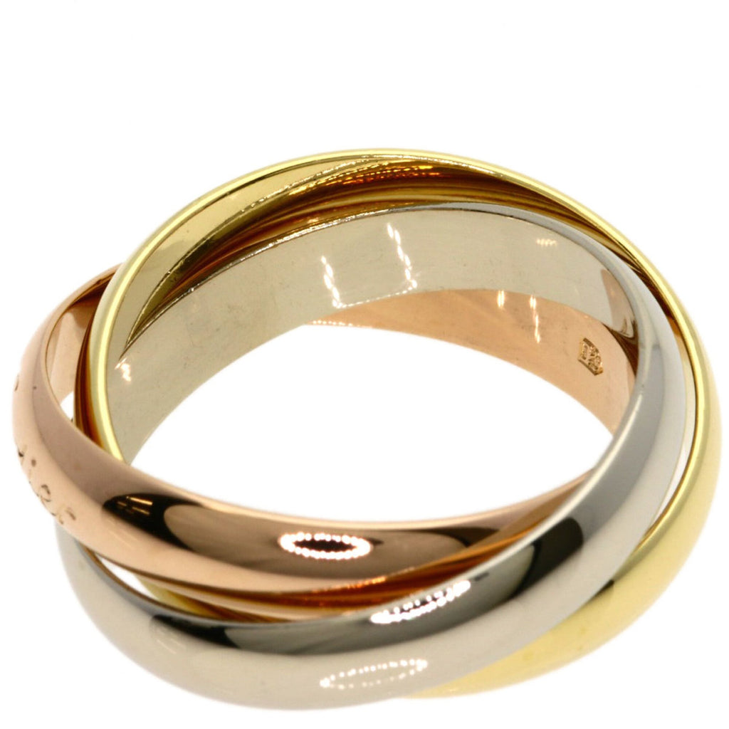 Vendome Louis Cartier Band Ring 18K Tricolor Gold
