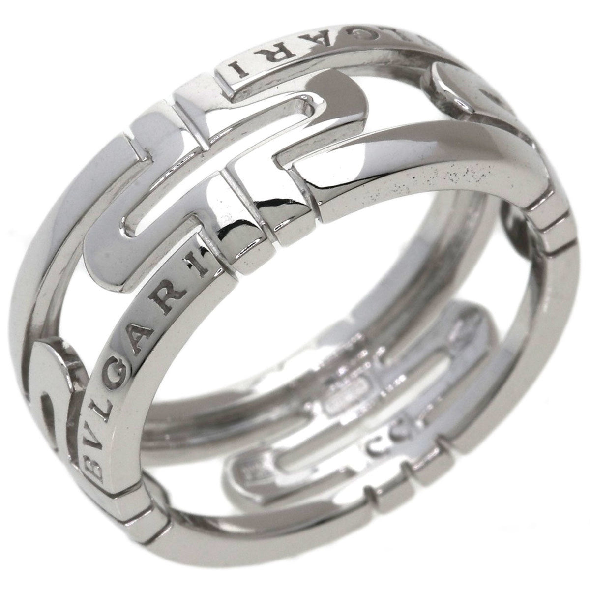 Parentesi Open Ring 18K White Gold