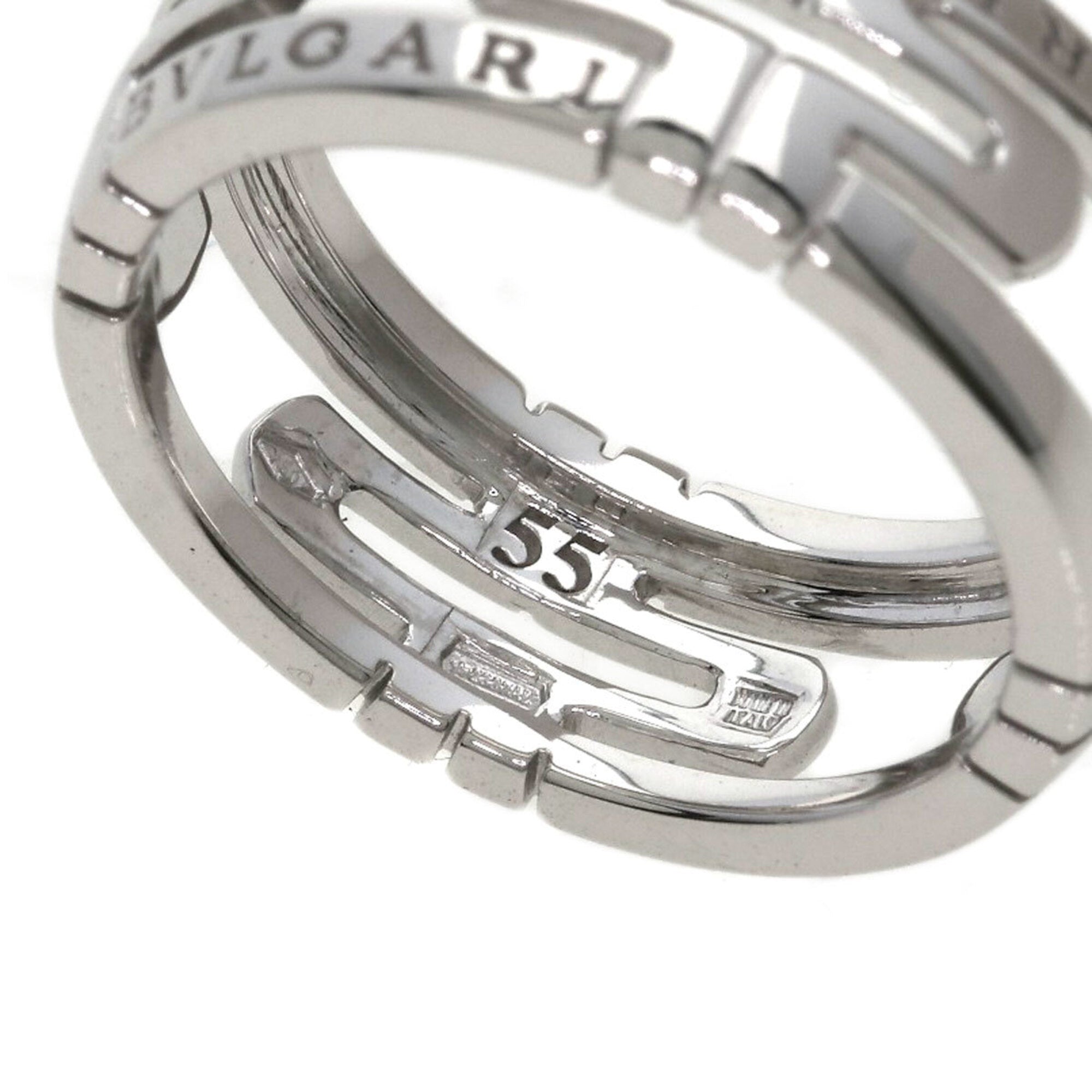 Parentesi Open Ring 18K White Gold