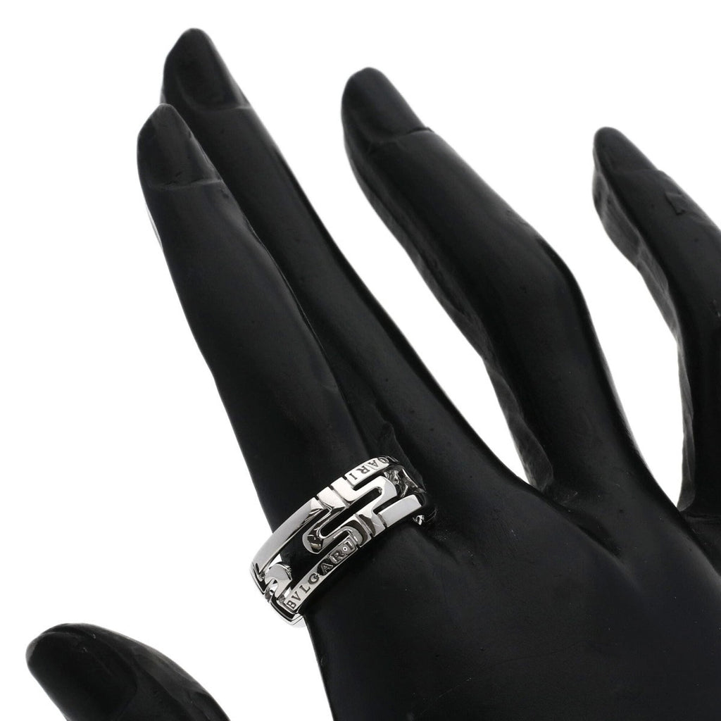 Parentesi Open Ring 18K White Gold