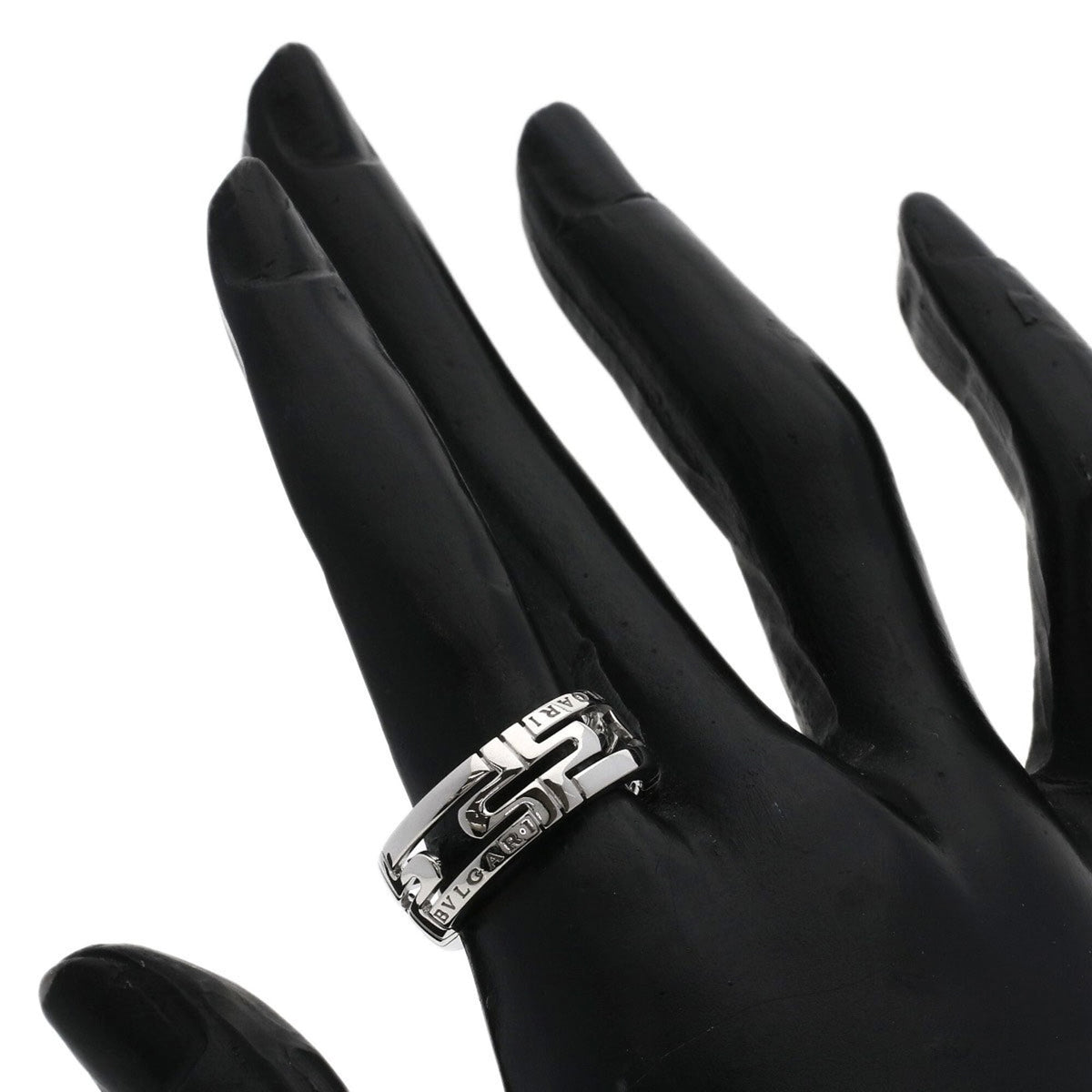 Parentesi Open Ring 18K White Gold