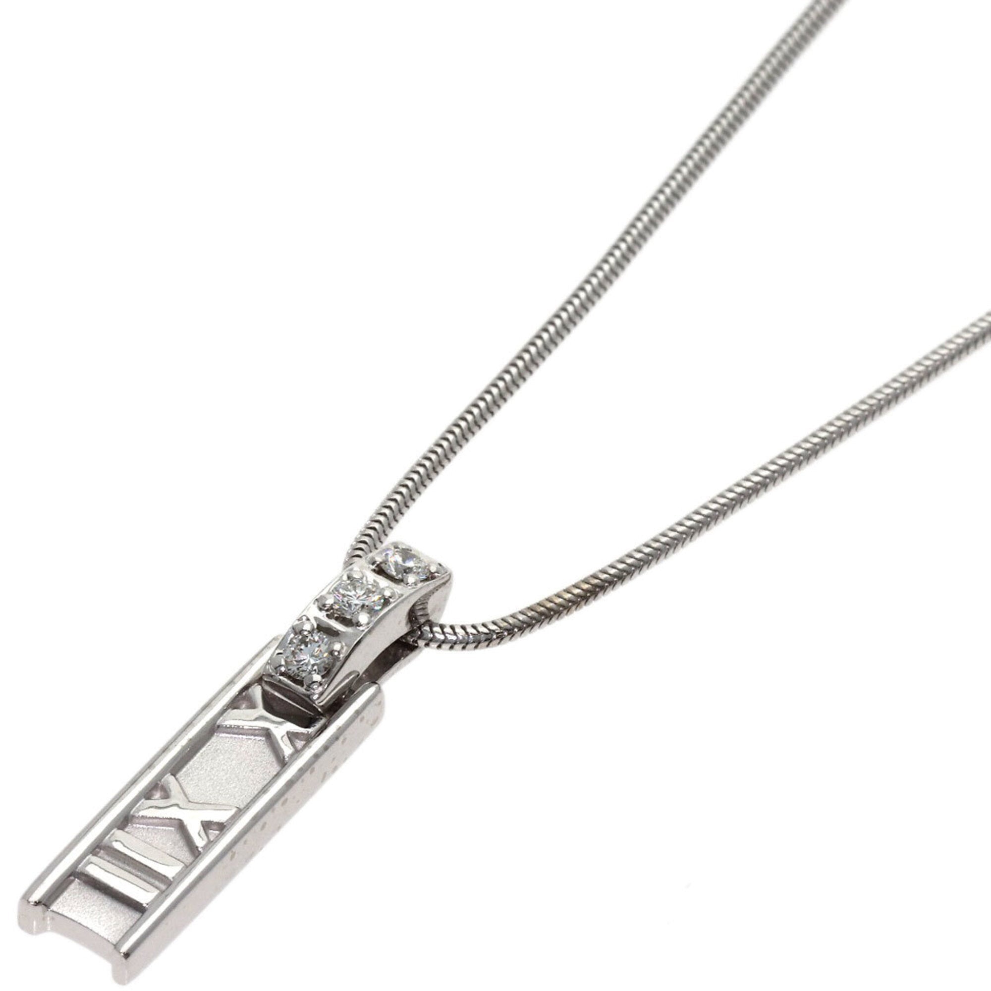 Atlas Pendant Necklace 18K White Gold