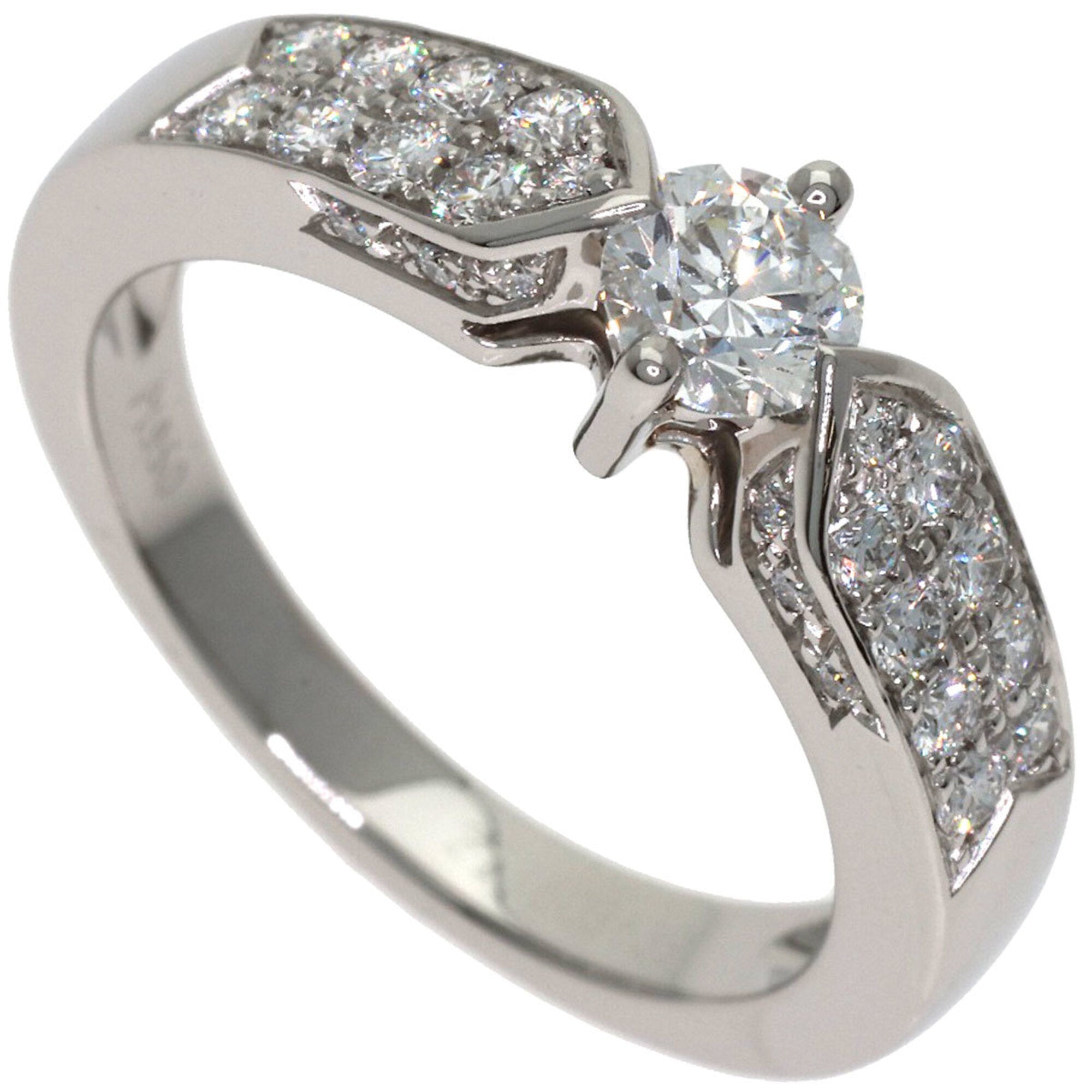 Band Ring Platinum with Diamond