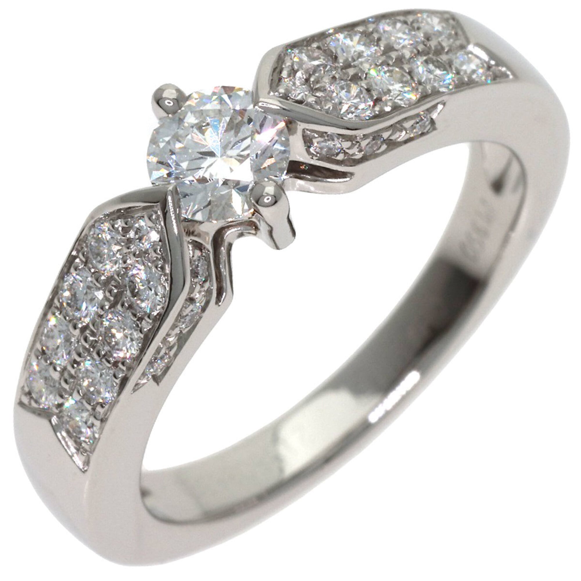 Band Ring Platinum with Diamond