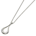 Open Teardrop Pendant Necklace Sterling Silver