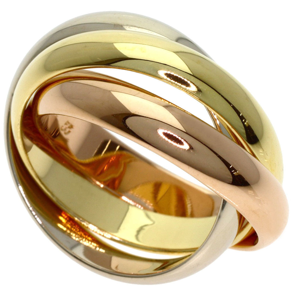 Vendome Louis Cartier Band Ring 18K Tricolor Gold