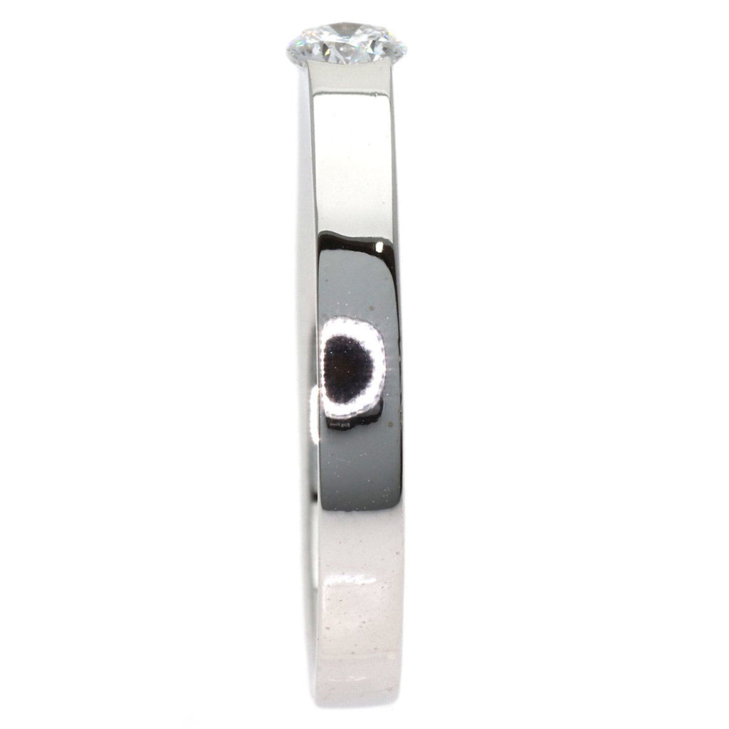 Band Ring 18K White Gold with Diamond