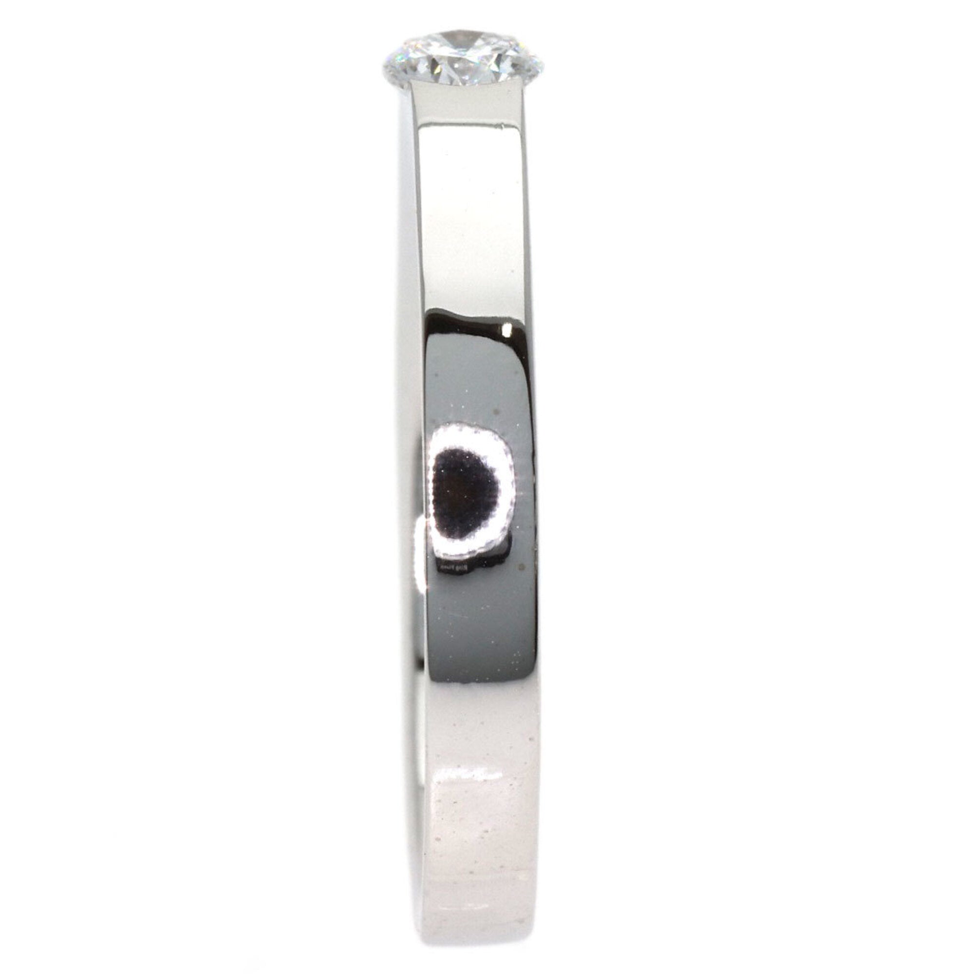 Band Ring 18K White Gold with Diamond