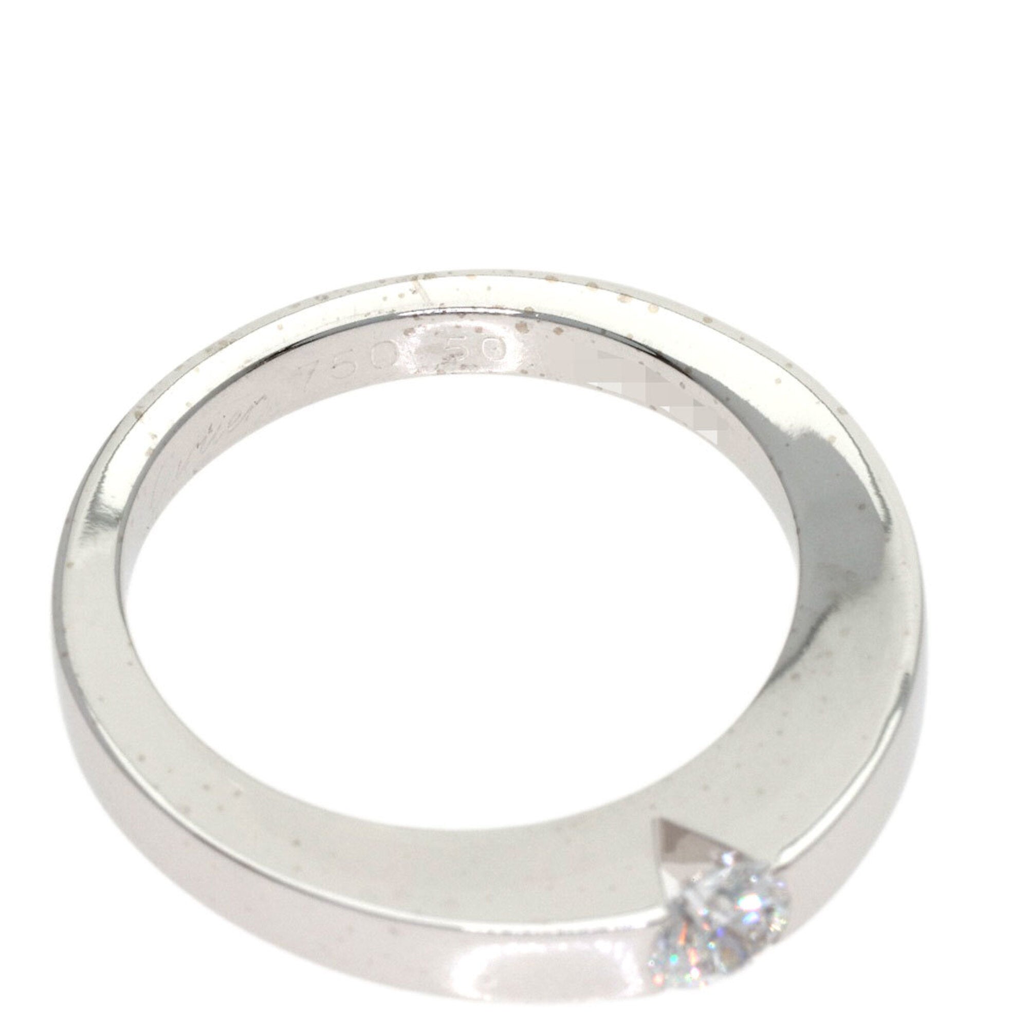 Band Ring 18K White Gold with Diamond