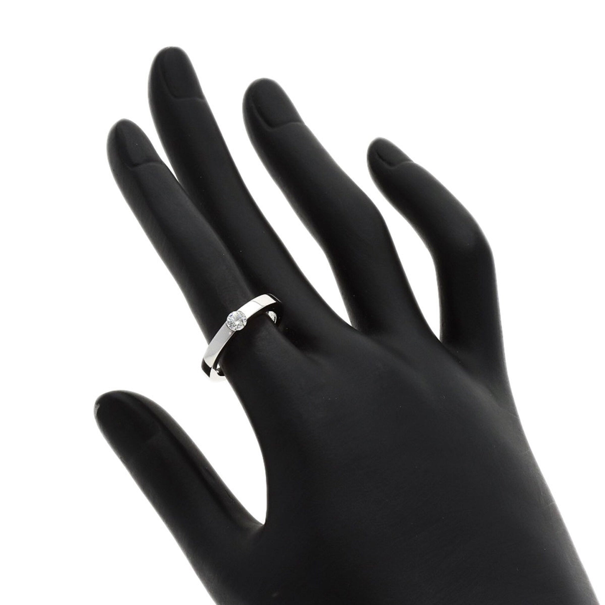Band Ring 18K White Gold with Diamond