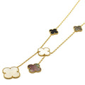 Alhambra Pendant Necklace 18K Yellow Gold and Onyx