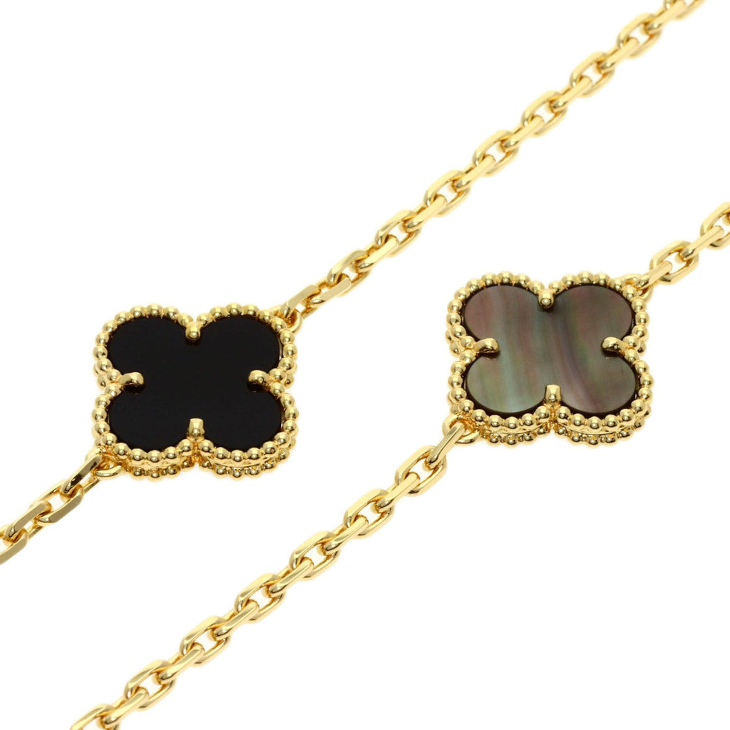 Alhambra Pendant Necklace 18K Yellow Gold and Onyx