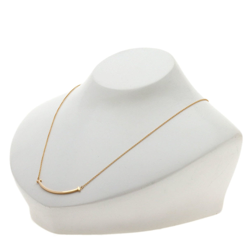 T Smile Pendant Necklace 18K Rose Gold