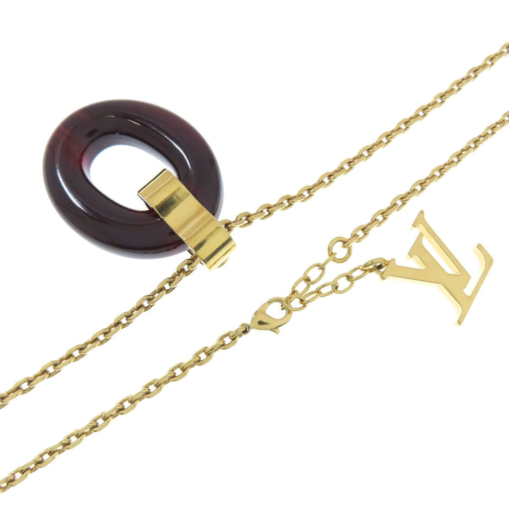 Pendant Necklace Metal Gold Purple Red