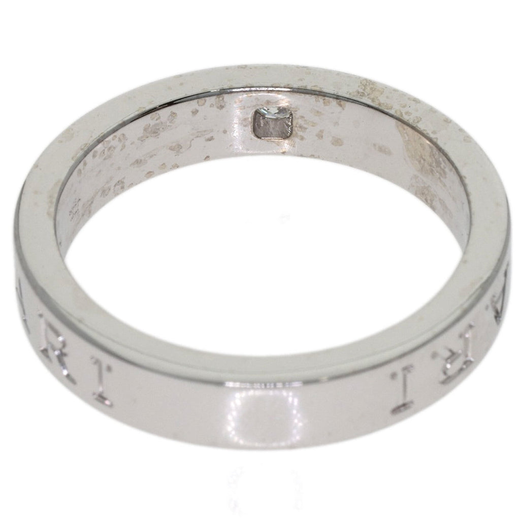 Double Ring 18K White Gold with Diamond
