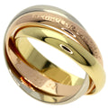 Vendome Louis Cartier Band Ring 18K Tricolor Gold