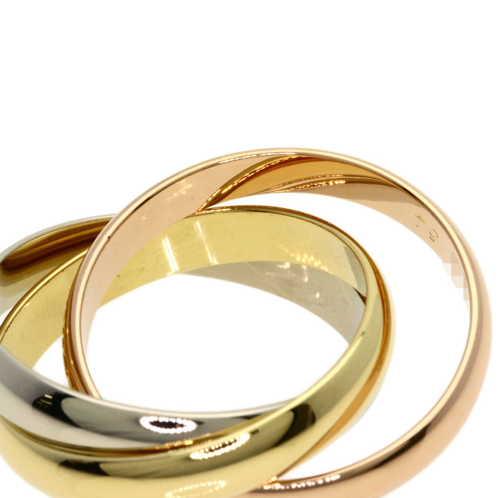 Vendome Louis Cartier Band Ring 18K Tricolor Gold