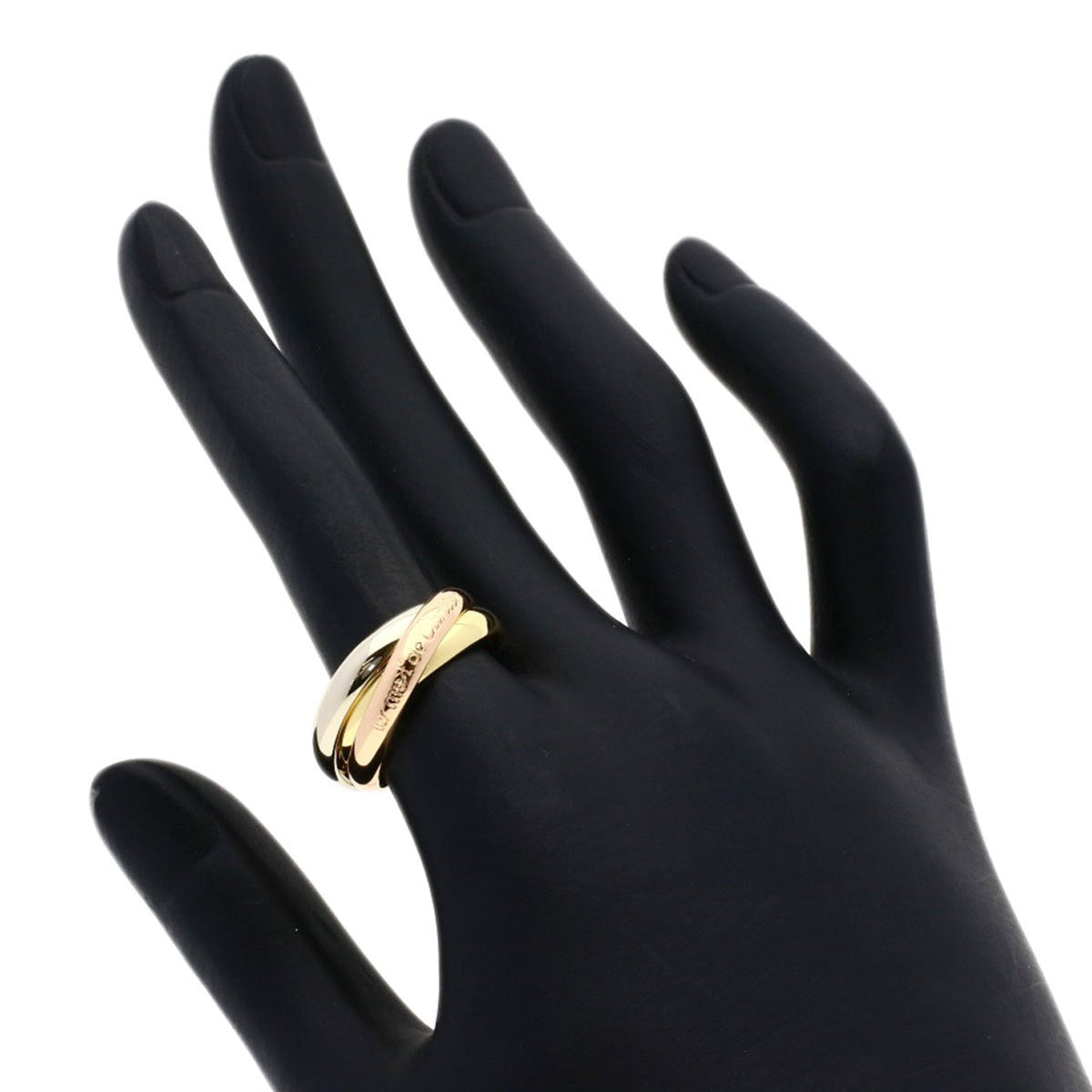 Vendome Louis Cartier Band Ring 18K Tricolor Gold