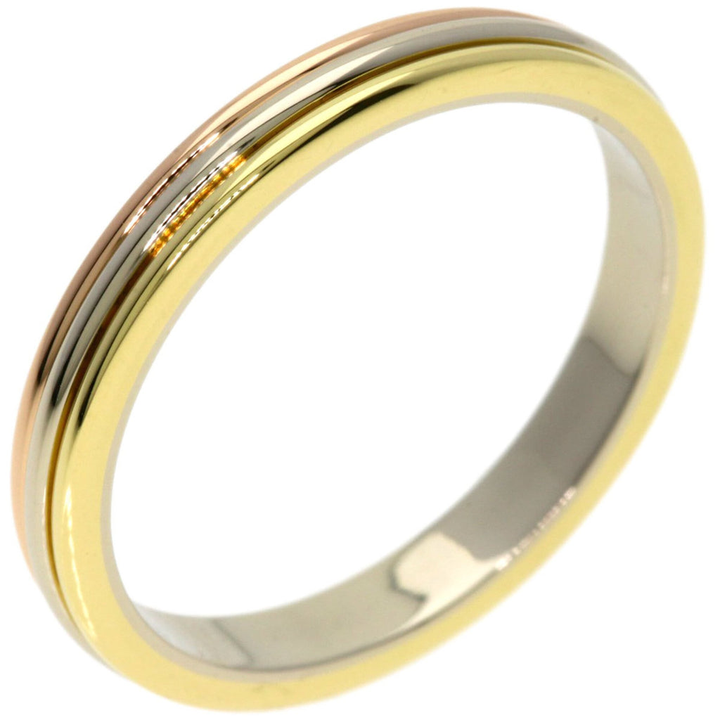 Vendome Louis Cartier Band Ring 18K Tricolor Gold