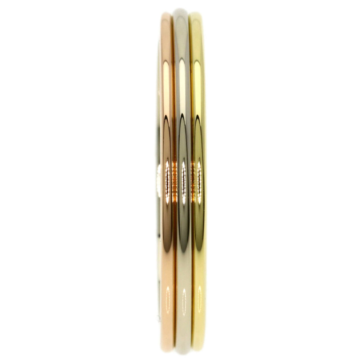 Vendome Louis Cartier Band Ring 18K Tricolor Gold