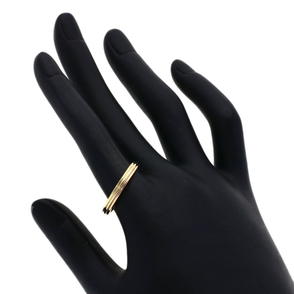 Vendome Louis Cartier Band Ring 18K Tricolor Gold