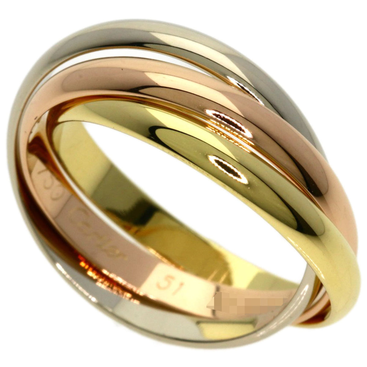 Trinity Ring 18K Yellow Gold and 18K White Gold