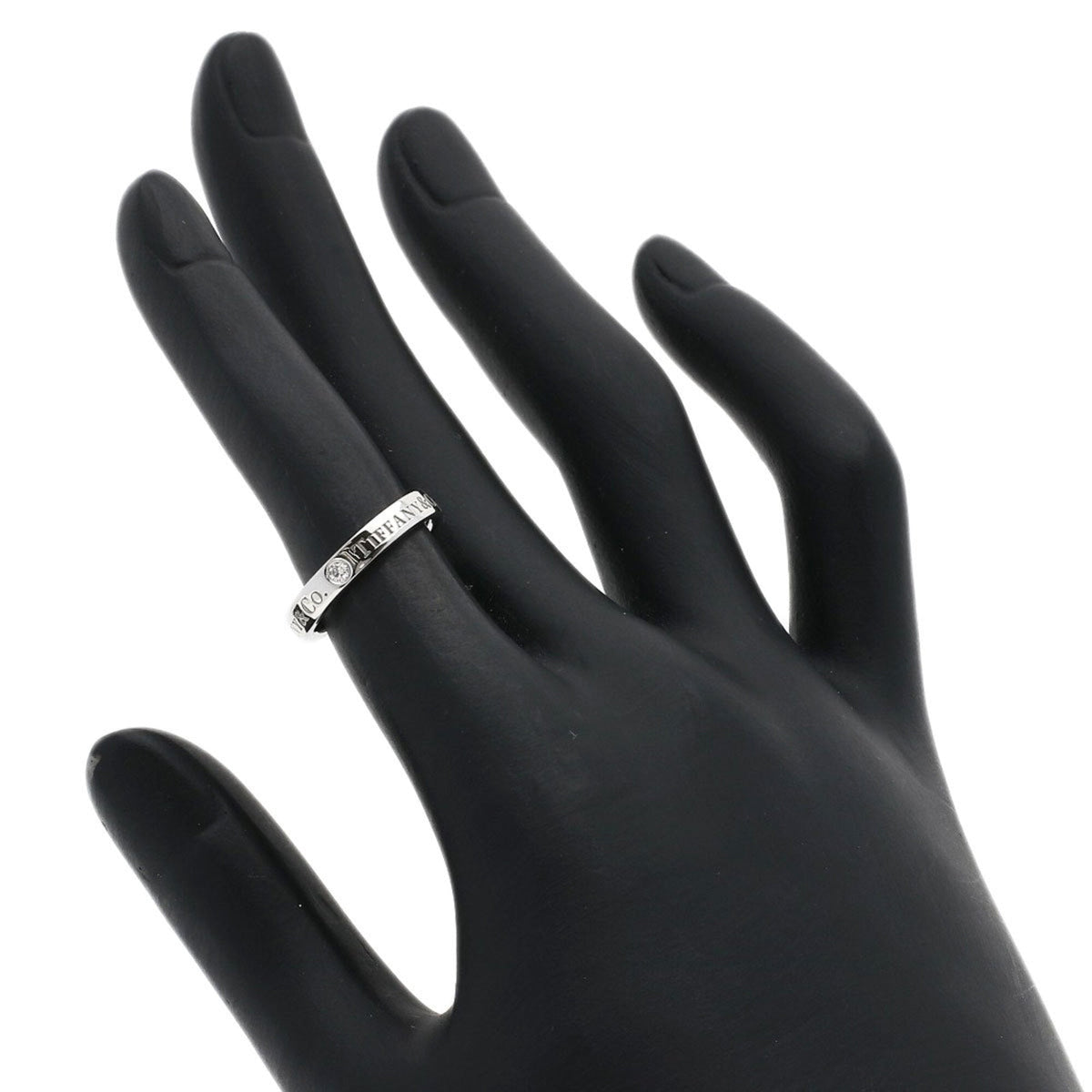 Band Ring Platinum with Diamond