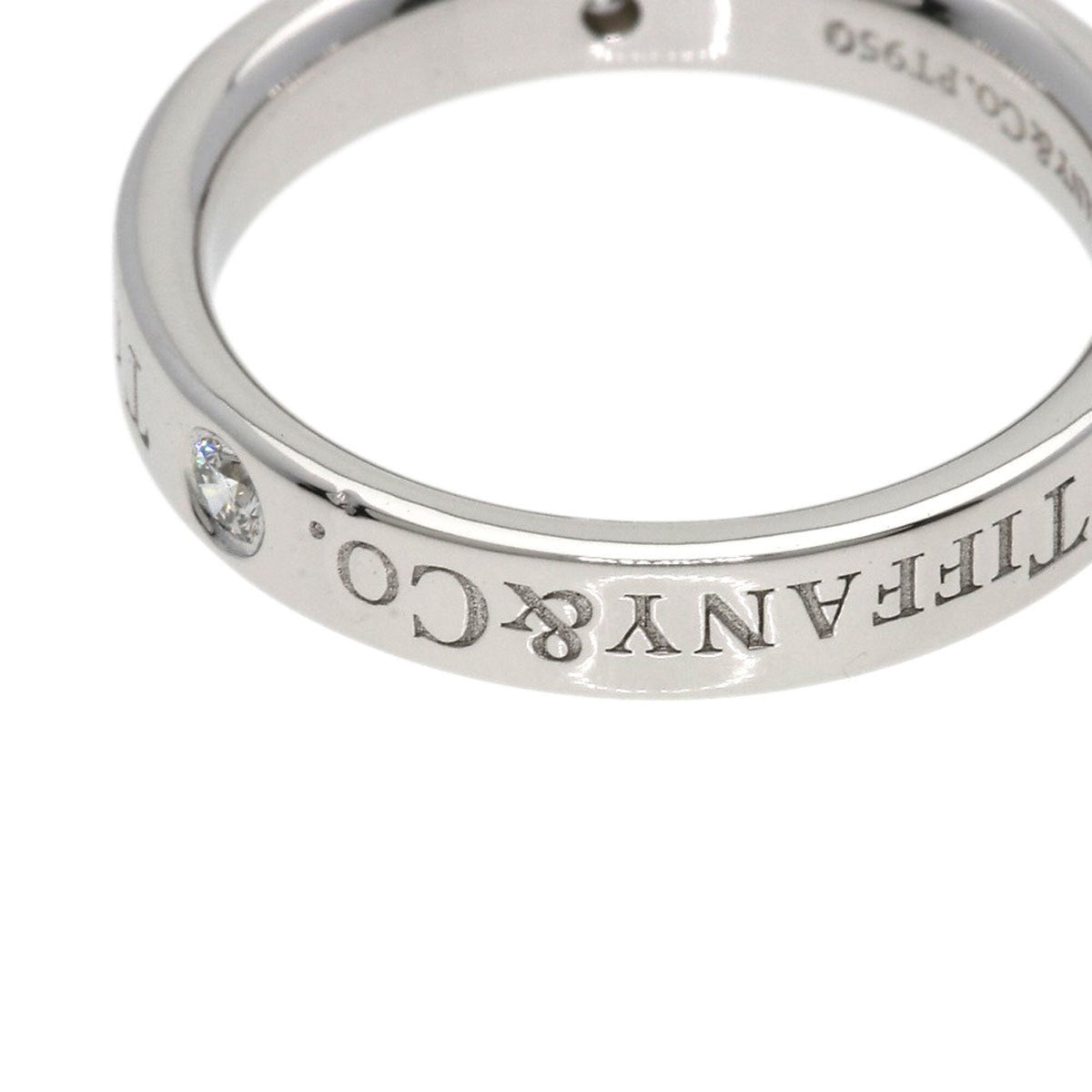 Band Ring Platinum with Diamond