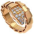 Serpenti Viper Ring 18K Rose Gold with Diamonds