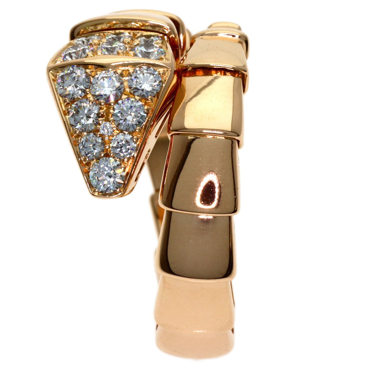 Serpenti Viper Ring 18K Rose Gold with Diamonds