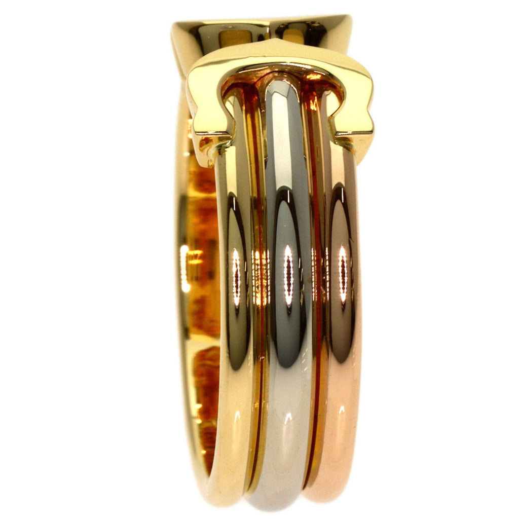 Vendome Louis Cartier Band Ring 18K Tricolor Gold