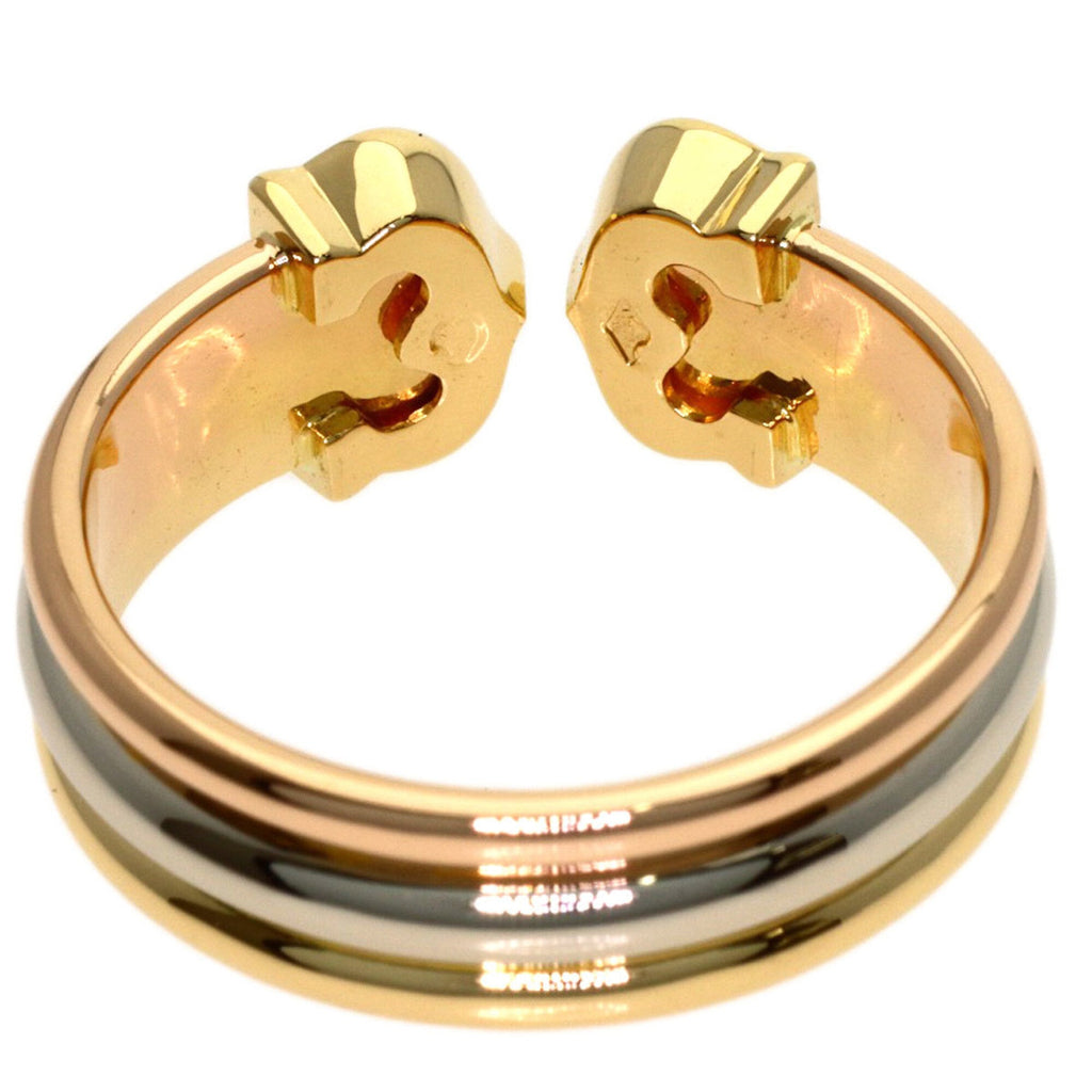 Vendome Louis Cartier Band Ring 18K Tricolor Gold
