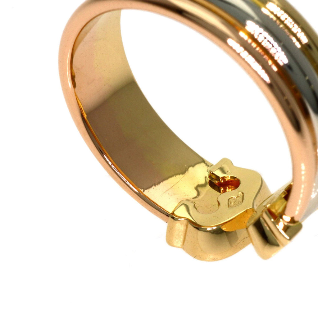 Vendome Louis Cartier Band Ring 18K Tricolor Gold