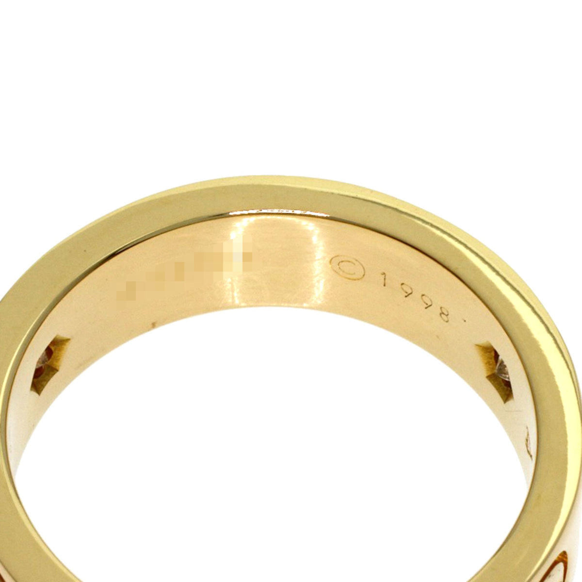 Ring 18K Yellow Gold with Half Diamond