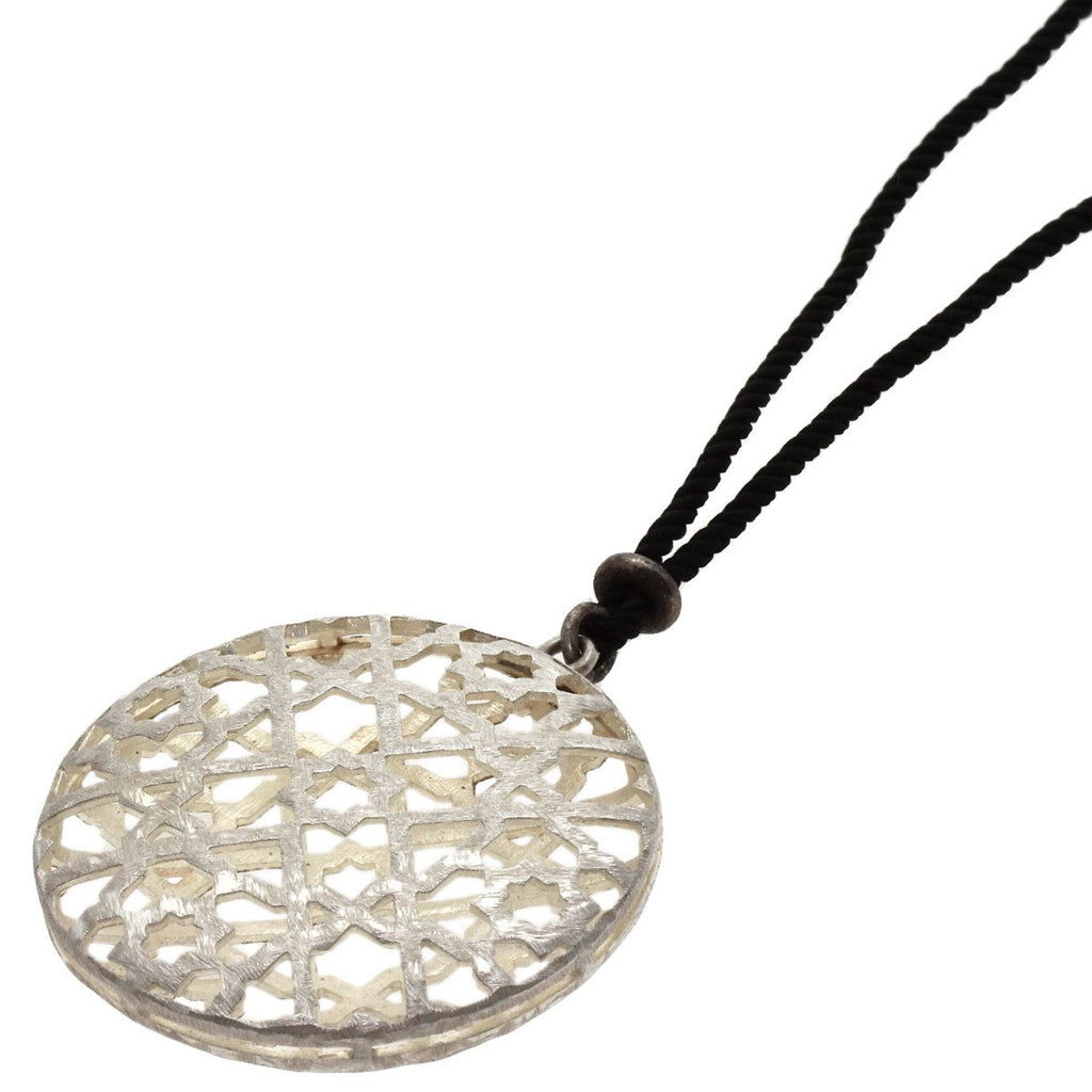 Marrakech Dome Pendant Necklace Sterling Silver
