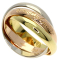Vendome Louis Cartier Band Ring 18K Tricolor Gold