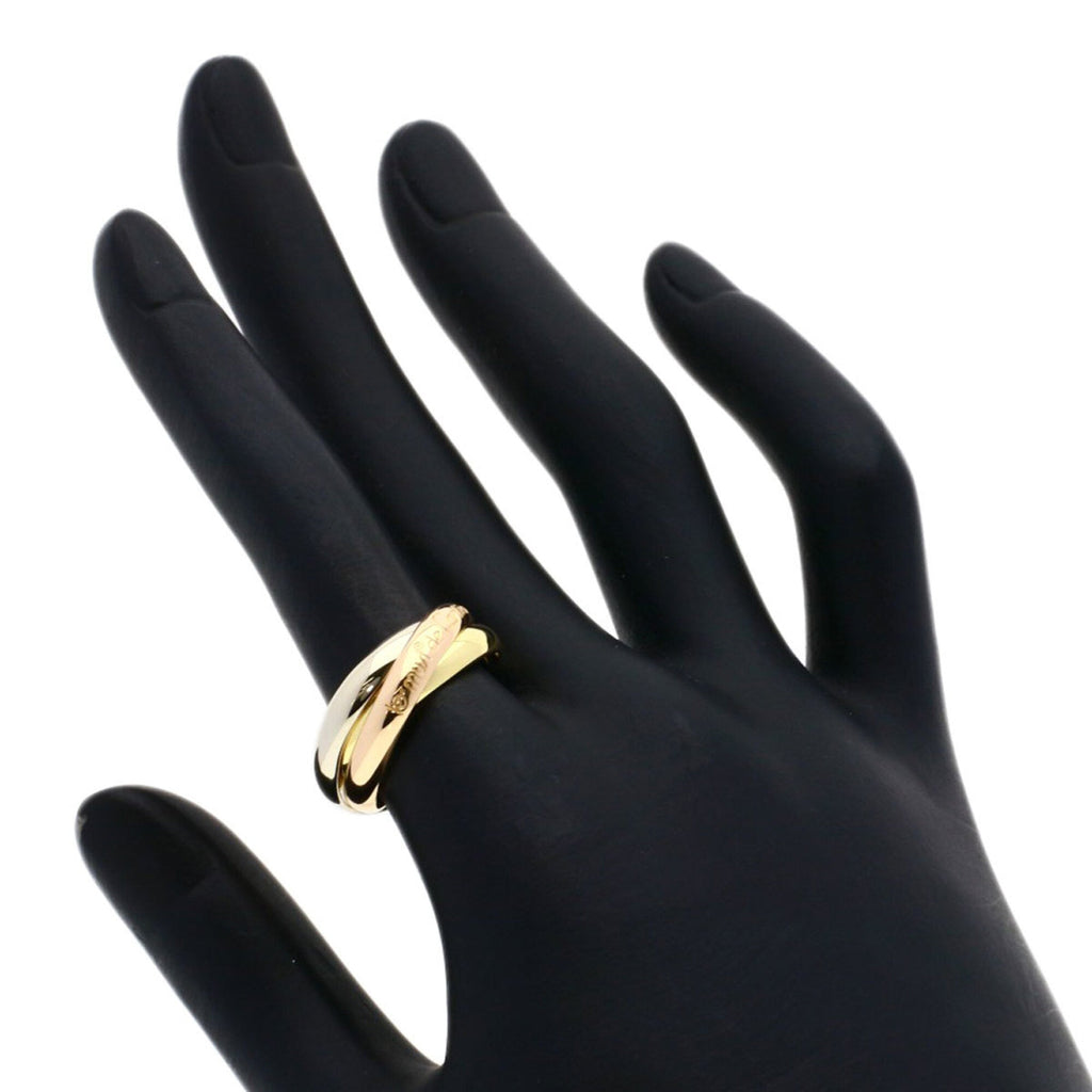 Vendome Louis Cartier Band Ring 18K Tricolor Gold