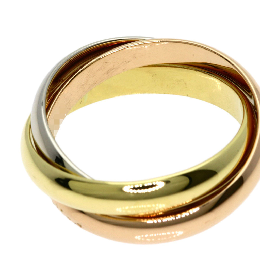 Vendome Louis Cartier Band Ring 18K Tricolor Gold