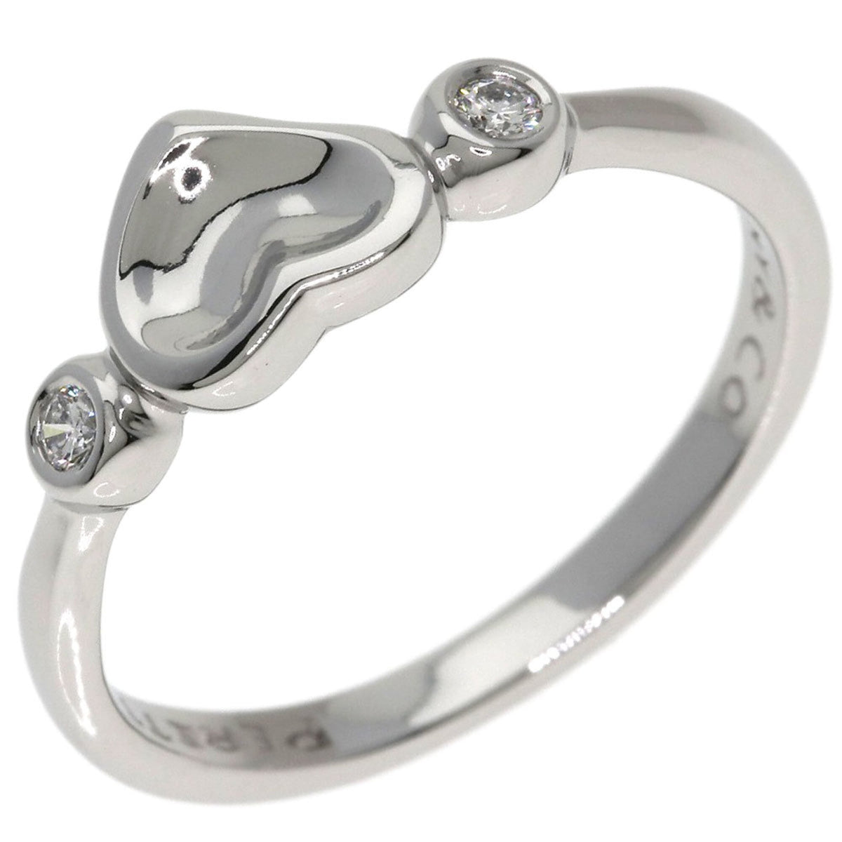 Full Heart Band Ring Platinum With Diamond