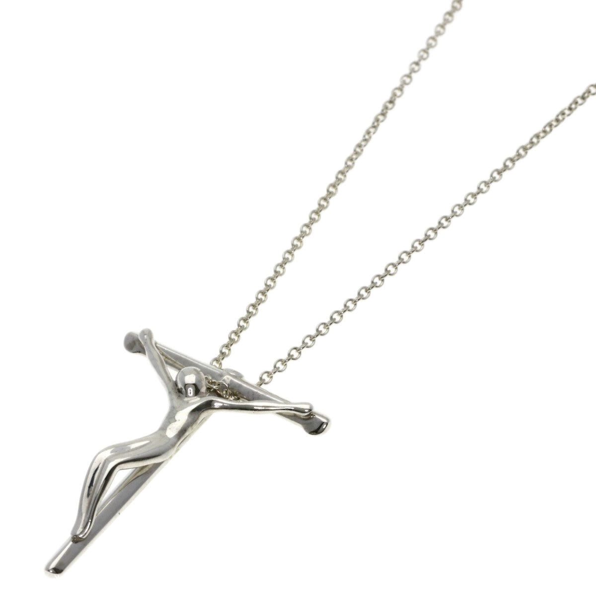 Crucifix Pendant Necklace Sterling Silver