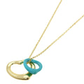 Open Heart Pendant Necklace 18K Yellow Gold 14.4mm