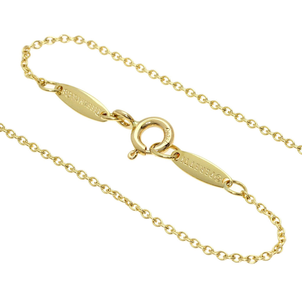 Open Heart Pendant Necklace 18K Yellow Gold 14.4mm