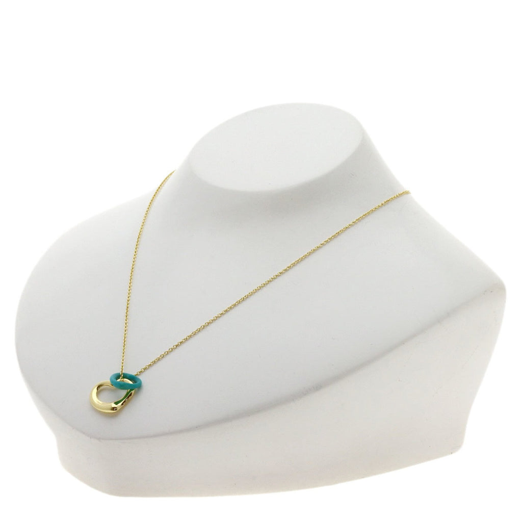 Open Heart Pendant Necklace 18K Yellow Gold 14.4mm